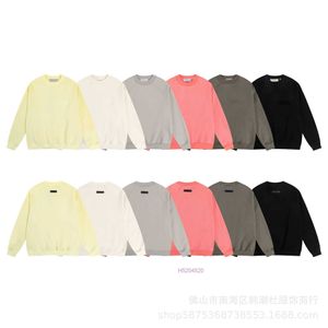 2023 뉴 남자와 여자 고가 브랜드 브랜드 Essenthoodie Sweatshirts 가을/겨울 실리콘 떼 이중 실 둥근 목 플러시