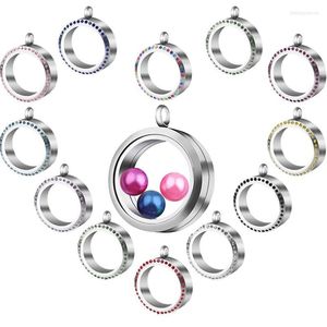 Pendanthalsband 5st 30 mm glas levande minne flytande locket charm titan stål smycken gör medaljong po nyckelring