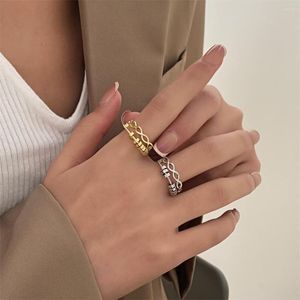 Wedding Rings Stress Relief Ring For Women & Men Trendy Multilayered Cross Lovers Lady Silver Color Open Adjustable Send To Friends