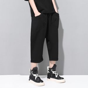 Women's Pants Fashion Summer Women Calf Length Capris Trousers Female Boyfriend Hip Hop Loose Fit Drop Crotch Harem Casual Streetwear