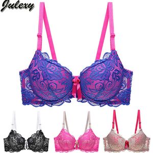 Bras Julexy Plus Size Lace Bras for Women Sexy bielizna super push up Brassere Girl głęboka