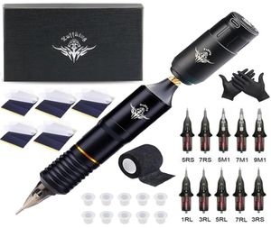 Tatueringsmaskin Set Professional Wireless Tattoo Machine Kit Rotary Pen with Cartridge Needles Permanent Makeup Machine Supplies 221534593