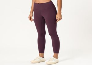 L003 Spodnie do jogi dla kobiet wysoce elastyczne elastyczne legginsy tkaniny Lekkie nagie uczucie jogi spodnie fitness Wear Ladies Brand L7233229