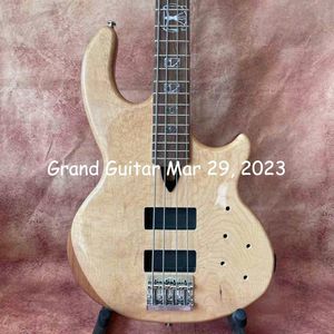 مخصص Grand G-Wa Style 4 Strings Bass Electric Guitar Bass مع بيك آب نشط باللون الطبيعي لا بيك آب