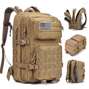 Backpack Outdoor 45L Attack Tactical multifuncional Camuflagem de grande capacidade de camuflagem Esportes à prova d'água