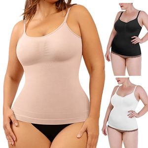 Waist Tummy Shaper Plus Size Camisole for Women Control Cami Seamless Compression Tank Top Cincher Shapewear 231117