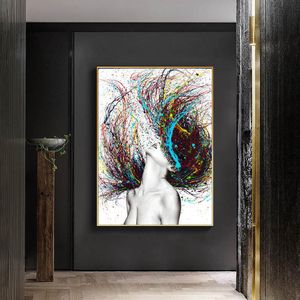 Creative Sexy Nude Women Portrait Poster Graffiti Art Painting Imagination Wall Art Canvas Print Pictures for Living Room Decor