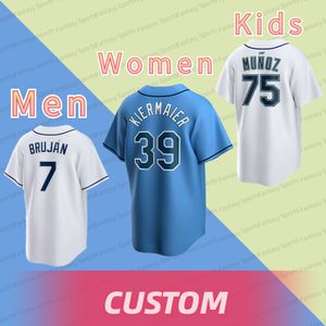 56 Randy Arozarena Kevin Kiermaier Baseball Austin Meadows Jerseys Wade Boggs Tyler Glasnow Yandy Diaz Shane McClanahan Corey Kluber Taylor Walls Ji-Man Choi