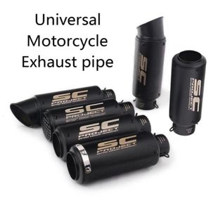 Motorcycle Exhaust Pipe SC Project Exhaust Escape Moto For cafe racer exc mt09 gsr750 trk 502 ltz400 gsr600 echappement moto3758737748859