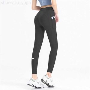 Lull Women Yoga Leggings Pants Fitness Push Up Training Running med Side Pocket Gym Seamless Peach Butt Tight Pants