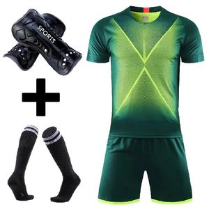 Outdoor T-Shirts Soccer shirts and shorts set for Men kids football uniforms Custom Boys and girls Soccer Clothes Sets with socks and shin guard 231117