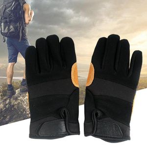 Cycling Gloves 1 Pair Sport Wearproof Breathable Fastener Tape Stretchy Unisex Training Climbing For Outdoor Sports