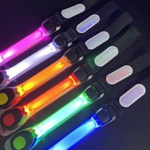 LED Light up Armband Arm Belt Wearable Wristband Strap for Night Running Roller Skates Outdoor Sports Safety warning light Pet loss prevention