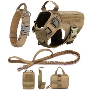 Dog Collars Leashes Large Strap and Belt Set Pet German Shepherd Malinoah Training Walking Vest Collar 231117