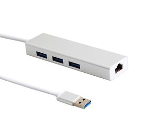 Konsumera elektronik USB 30 till RJ45 LAN Card Gigabit Ethernet Network Adapter Cable med 3 Port Hub för för MacBook Notebook Mobi1836449