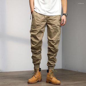 Men's Pants Men's Spring Casual Plus Size Loose Solid Color Fashion Multi Pockets Cargo Outdoor Hiking