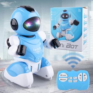 Robô RC Mini Robô KID TOY Controle Remoto Robô Ação Inteligente Caminhada Cantando Dança Figura de Ação Gesto Sensor Brinquedos Presente para Crianças 231117