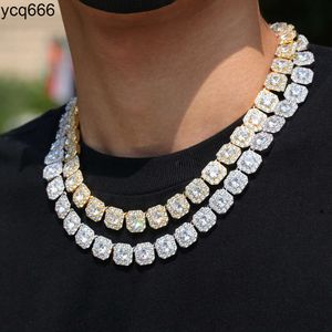 Collana con catena di diamanti con bracciale tennis in moissanite da 6 mm in argento 925 personalizzato di migliore vendita