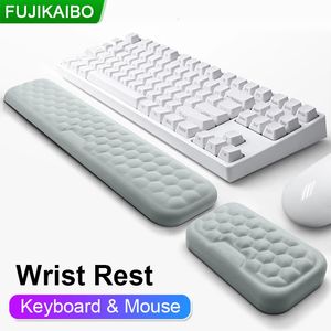 Mouse pads pulso descansa a almofada de descanso de proteção de teclado com textura de massagem para pc gaming laptop memória algodão 231117