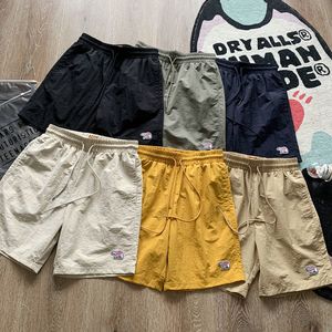 Мужские шорты с вышивкой белого медведя, летние пляжные повседневные пять брюк для мужчин и женщин, свободная одежда с японскими мультфильмами, спортивная 230417