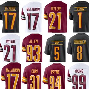 Jayden Daniels Terry McLaurin Jahan Dotson Logan Thomas Jamin Davis Benjamin St-Juste Dyami Brown Jonathan Allen Jamison Crowder Percy Butler Football Jersey Women