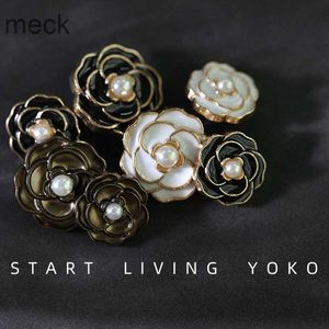 Button Hair Clips Barrettes Nowe przybycie antyczne metalowe metalowe guziki Pearl do ubrań Sweter kardigan 6pcs/partia 18 mm/23 mm KD908