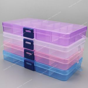 1 pz Scatole di immagazzinaggio in plastica 6/815 Slot Imballaggio regolabile Custodia per attrezzi trasparente Scatola per organizer artigianale Accessori per gioielli Accessori per gioielli Imballaggio per gioielli