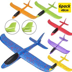 ElectricRC Aircraft Epp Foam Throwing Flying Airplane Aircraft Hand Free Fly Plane Hand Throw Plan Puzzle Model Toys for Kids 36CM48CM 230417