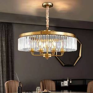 American Style Glossy Chandelier Luxurious Crystal Chandelier Chain Home Decor Lamps Indoor Lighting Candle Holder Chandelier