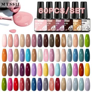 Acrylic Powders Liquids Mtssii 24 25 40 60PCS Gel Nail Polish Set Color Semi Permanent UV Led Varnish Art Design Soak Off 231113