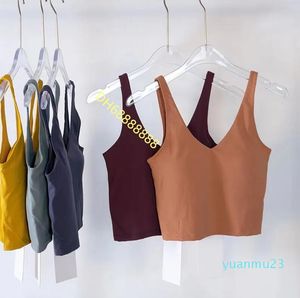 Classic Popular Fitness Bra Butter Soft Women Sport Tank Gym Crop Yoga Vest Beauty 25 Shockproof With lulus Removable align tank Chest Pad wholesale