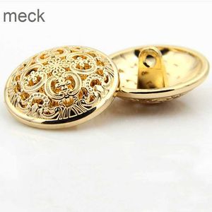 Button Hair Clips Barrettes 10Pcs/Lot Round Vintage Metal Flower Pattern Buttons For Clothing Sewing Knitting Supplies DIY Decorative Garment Coat Buttons