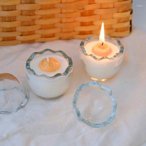 Mum Tutucular Ev Dekoru Tealight Berrak Çay Işığı (Yumurta Şekli) Düğün Centerpieces için Cam Tutucu