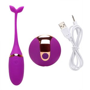 Vibradores USB Carregamento Controle Remoto Sem Fio Jumping Egg Casal Fun Touch Fish Tail Tadpole