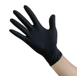 100PC Disposable Gloves Black Food Cleaning Restaurant Home Work Protective Nitrile Blend Gloves Latex-Free Safety #53096971