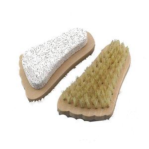 Bath Brushes Sponges Scrubbers Natural Bristle Brush Foot Exfoliating Dead Skin Pumice Stone Feet Wooden Cleaning Brushs Dhgarden Dhk1B