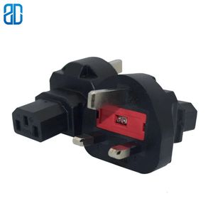 Cabo de alimentação plug reino unido para c13 bs1363 para iec320 adaptador ac conversor conector macho para fêmea conversão de soquete 10 250v 231117