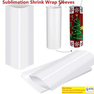 Sublimation Shrink Wrap Sleeves White Sublimation Shrink Wrap for Straight Tumbler Regular Tumbler Wine Tumbler Sublimation shrink