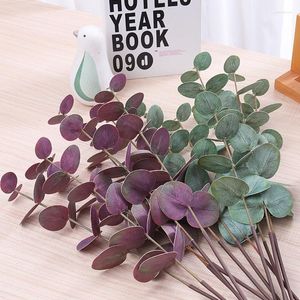 Decorative Flowers Artificial Plant Eucalyptus Leaves DIY Home Wedding Higth Quality Green Branch Fake Plants Forest Style Decorations