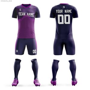 Collectible Custom Soccer Jersey Set Printing Design Team Name and Number Lägg till utomhustävlingsträning Sporttröjor Q231118