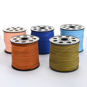 5/20m 2,5 mm platt faux mocka flätad sladd sammet läder rep handgjorda trådsträng för smycken armband halsband nyckelring smycken making jewelry fynd