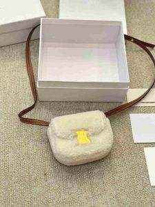 Zima wszechstronna nowa mini jagnięce wełniane torby na ramionach Crossbody Pluszowe portfele luksusowe designerskie torba torebka moneta zwykła torebka sprzęgła