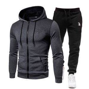 2023 Casual Men's Tracksuits Autumn/Winter Tracksuit Men's Fishing Hoodie Set Plus Fleece Outdoor Sports Warm Long Sleeve Pants Pullover Fashion Clothing Size S-3XL