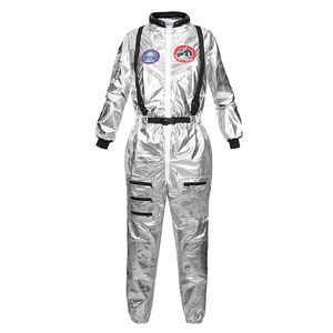 Theme Costume Astronaut Costume Adult Silver Spaceman Costume Plus Size Women Space Suit Party Dress up Costume Astronaut Suit Adults White 230418