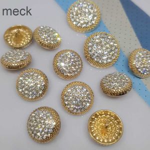 Button Hair Clips Barrettes 18 23 25MM Round Metal Rhinestone Buttons For Clothing DIY Sewing Accessories Wholesale Luxury Fashion Decor Button Apparel DIY