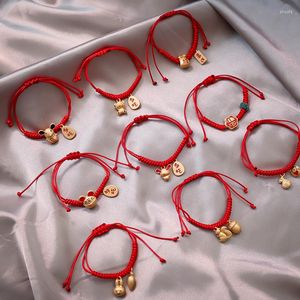 Charm Bracelets Meetvii Fashion Chinese Style Animal Bracelet For Women Men Handmade Lucky Red Rope Braid Friendship