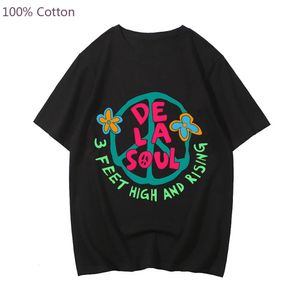 Mens Tshirts de la Soul Moda Anime Tshirts Baskılı Grafik Harajuku Gündelik% 100 Pamuk Menwomen Teeshirt Sevimli Karikatür 230417