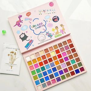 Eye Shadow 70 Color Cartoon Eye Shadow Board Shimmer Matte Sequins Cos Stage Cute Makeup Palette Beauty Glass Cosmetics 231117