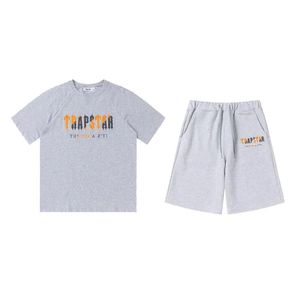 Herren- und Damen-Trapstar-T-Shirt, Sport-Set, Designer-Kurzarm-Shorts, Paar-Set, modisch und lässig, M9