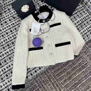Casual Dresses designer Nanyou high-end European goods Autumn and Winter 2022 new single breasted temperament small fragrance short tweed coat NMFV